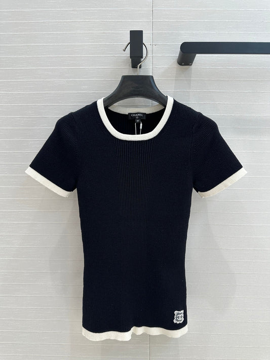ch 25ss knitted t-shirt