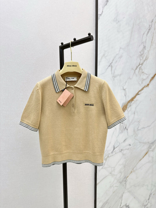 M 25ss knitted polo shirt
