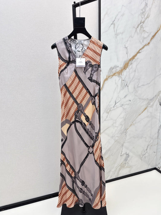 25ss silk sleeveless dress