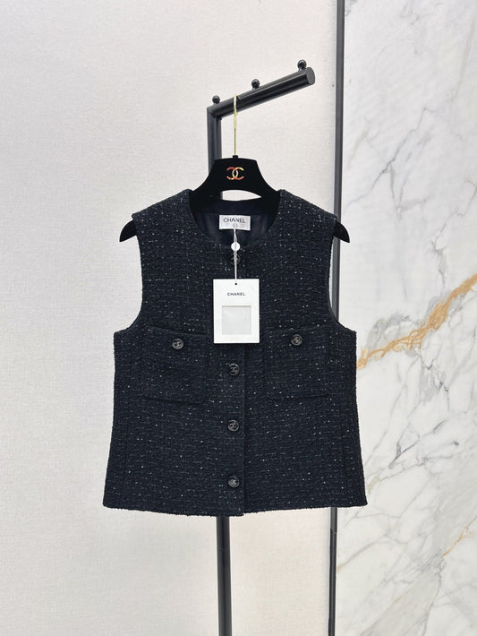 Ch 25ss rhinestone vest