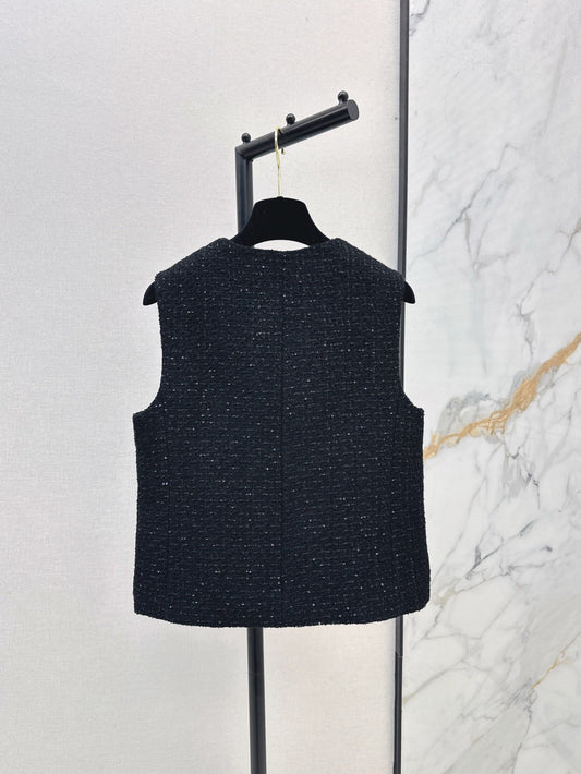 Ch 25ss rhinestone vest