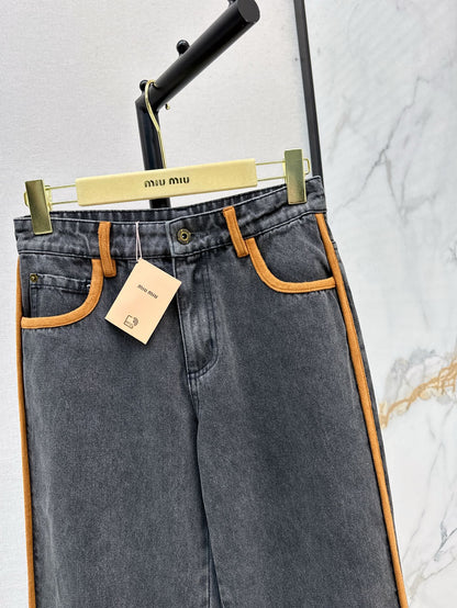 25SS embroidered jeans