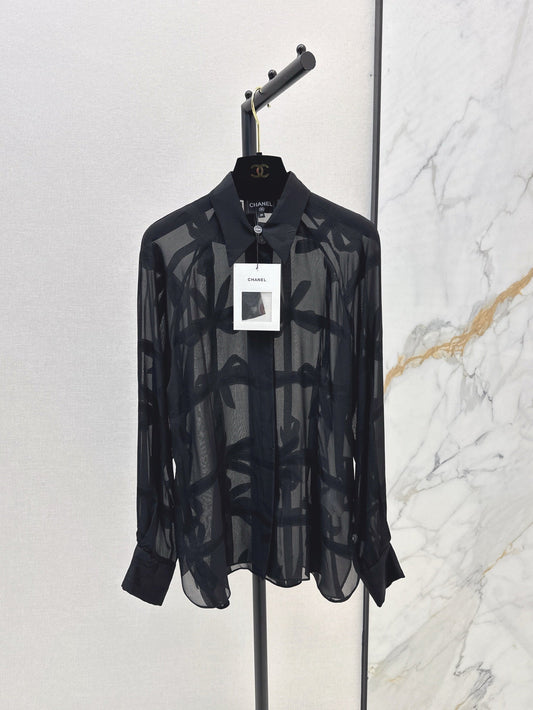 25ss Silk bow shirt