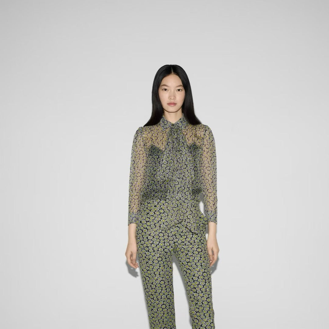 25ss Silk printed shirt