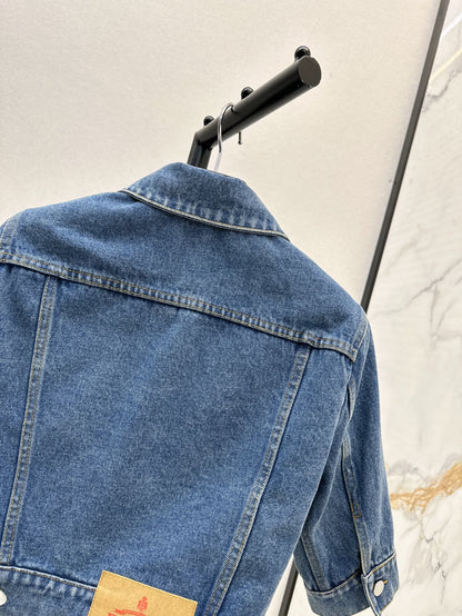 P 25ss crop denim jacket
