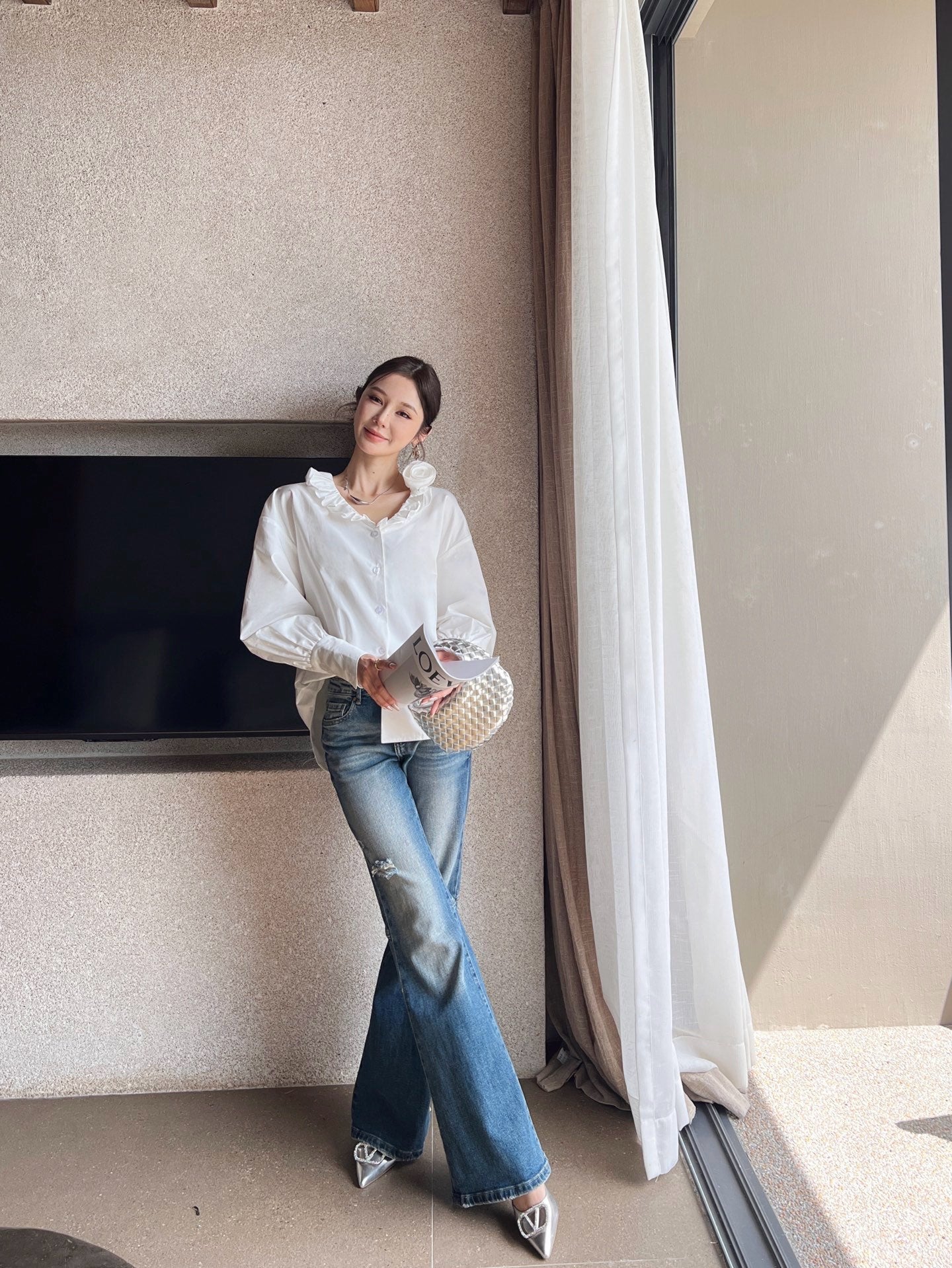 25ss ruffle shirt