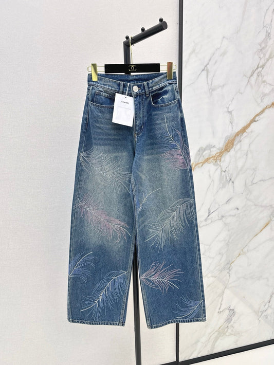 25ss rhinestone jeans