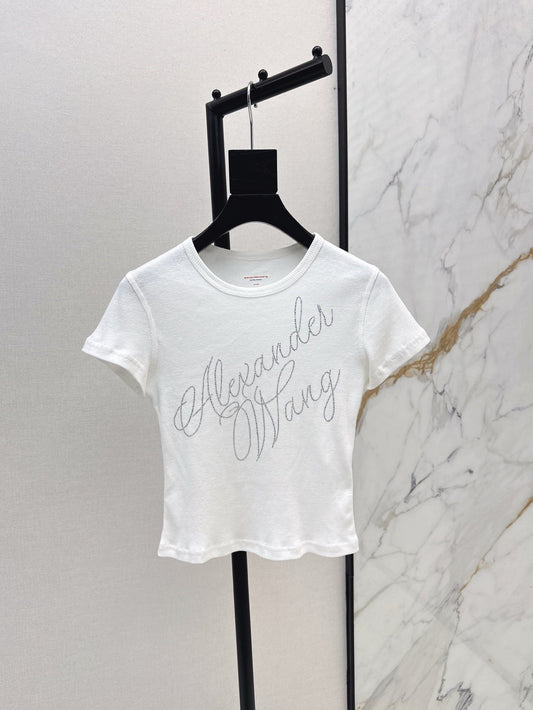Ale 25ss rhinestone t-shirt