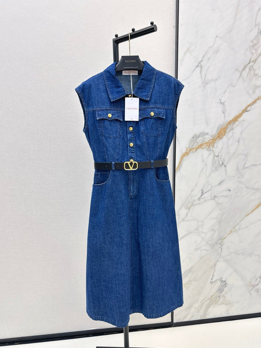 25ss denim shirt dress
