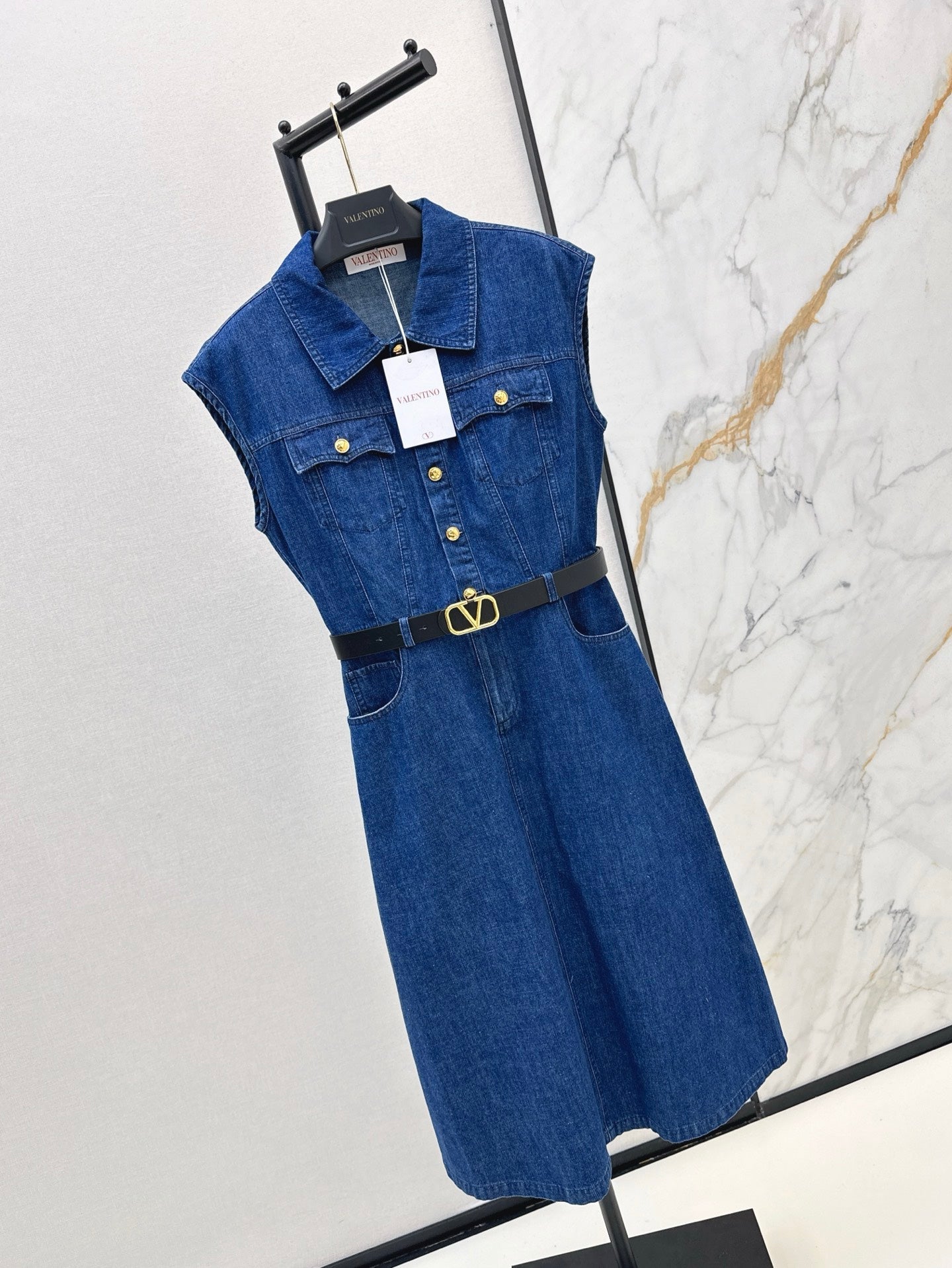 25ss denim shirt dress