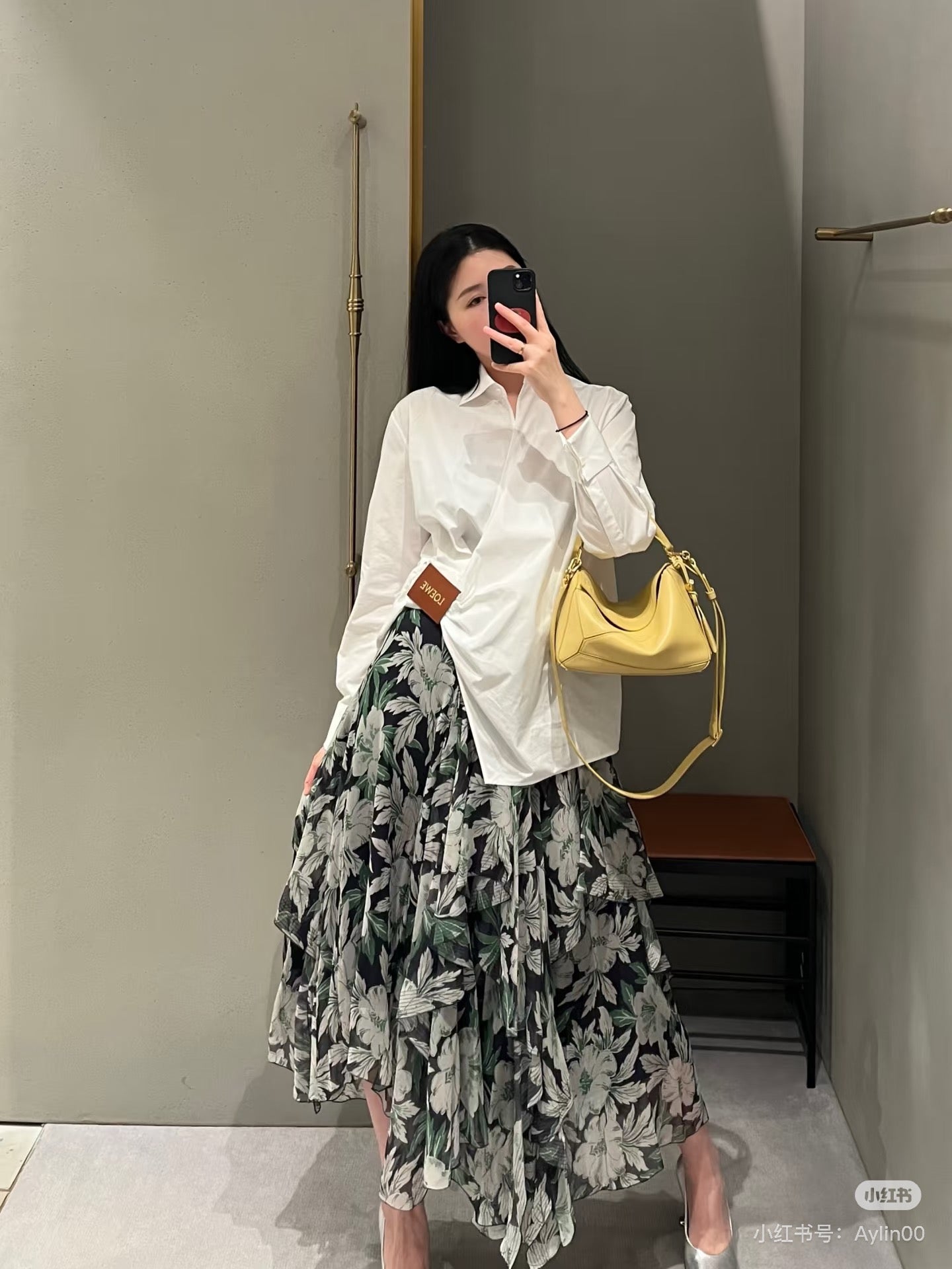 25ss printed skirt