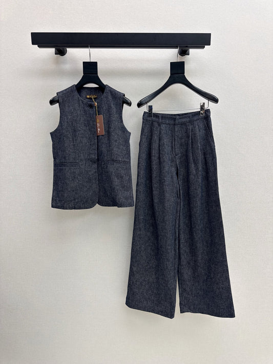 Lo 25ss linen vest set