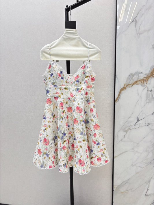 25ss linen print dress