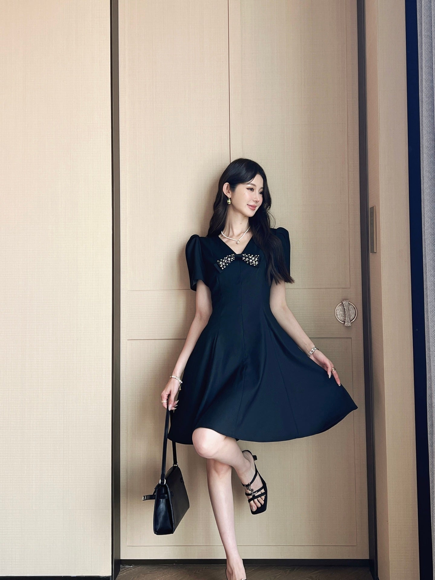 25ss rhinestone dress