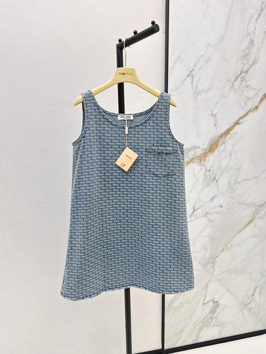 25ss sleeveless denim dress