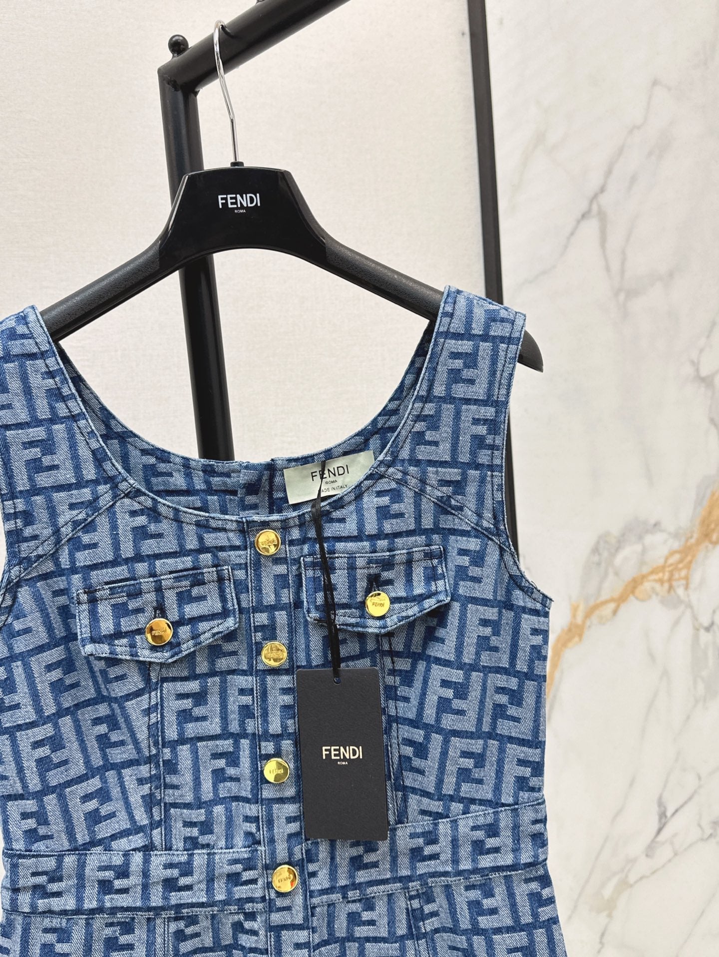 25ss sleeveless denim dress