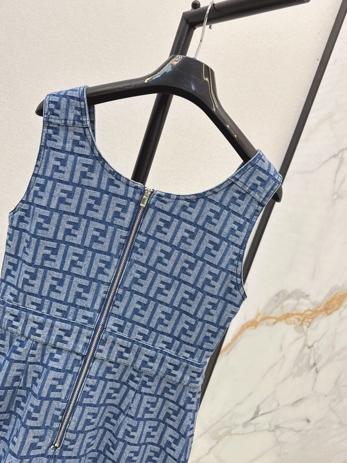 25ss sleeveless denim dress