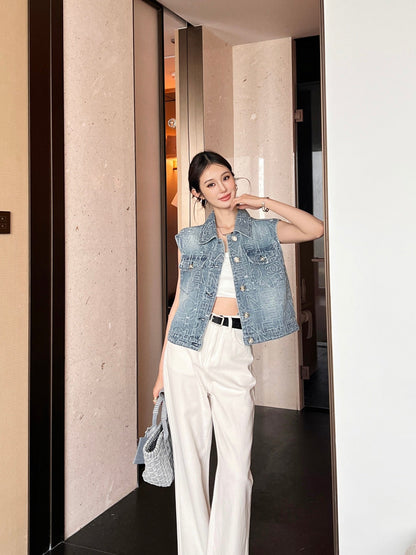 25ss embroidered vest