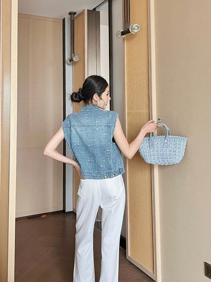 25ss embroidered vest