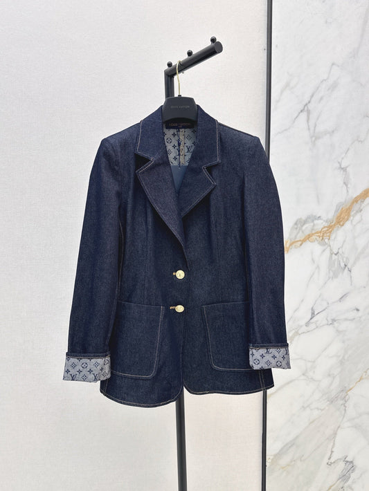 25ss denim blazer
