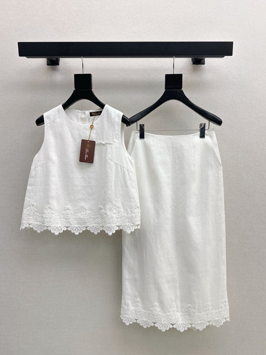 25ss embroidered lace suit