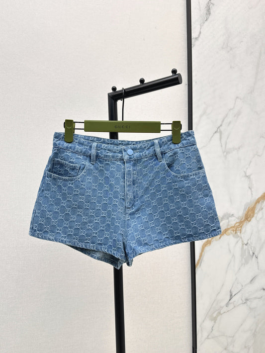 25ss jacquard denim short
