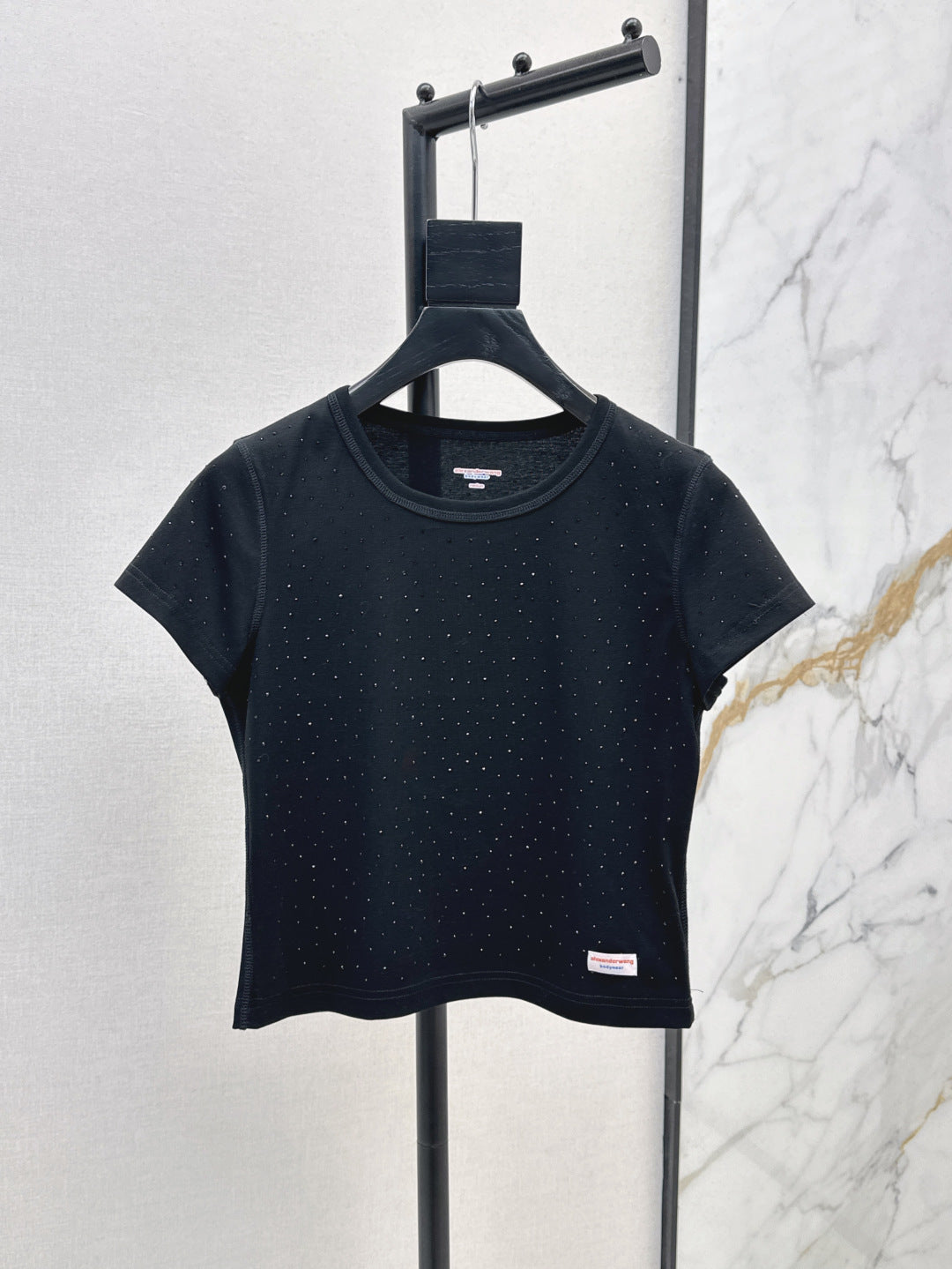 25ss rhinestone t-shirt
