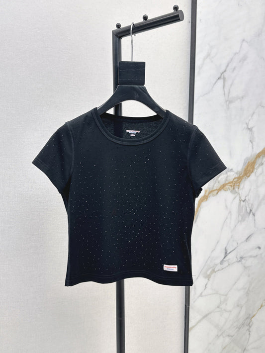 25ss rhinestone t-shirt