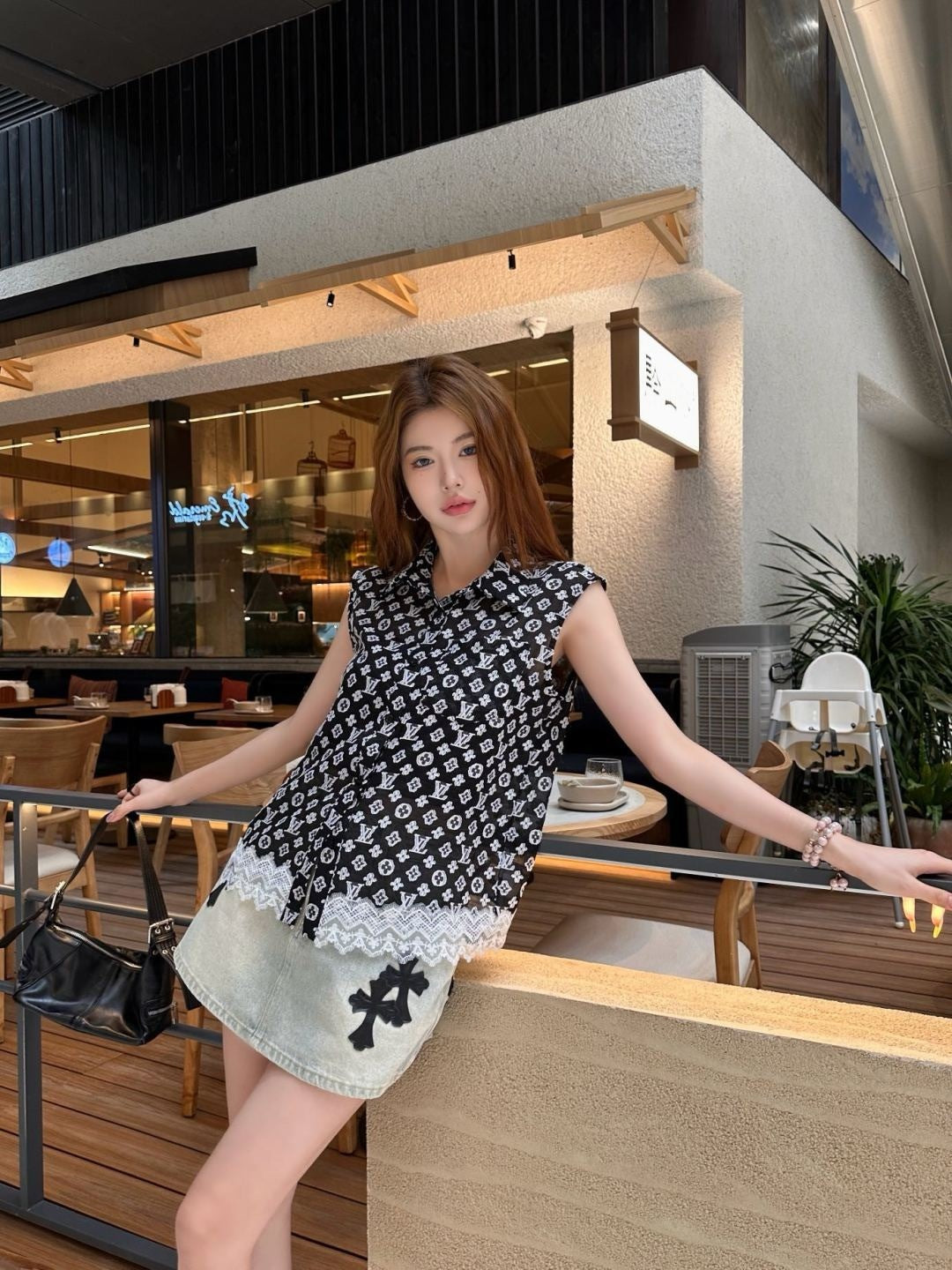 25ss lace vest