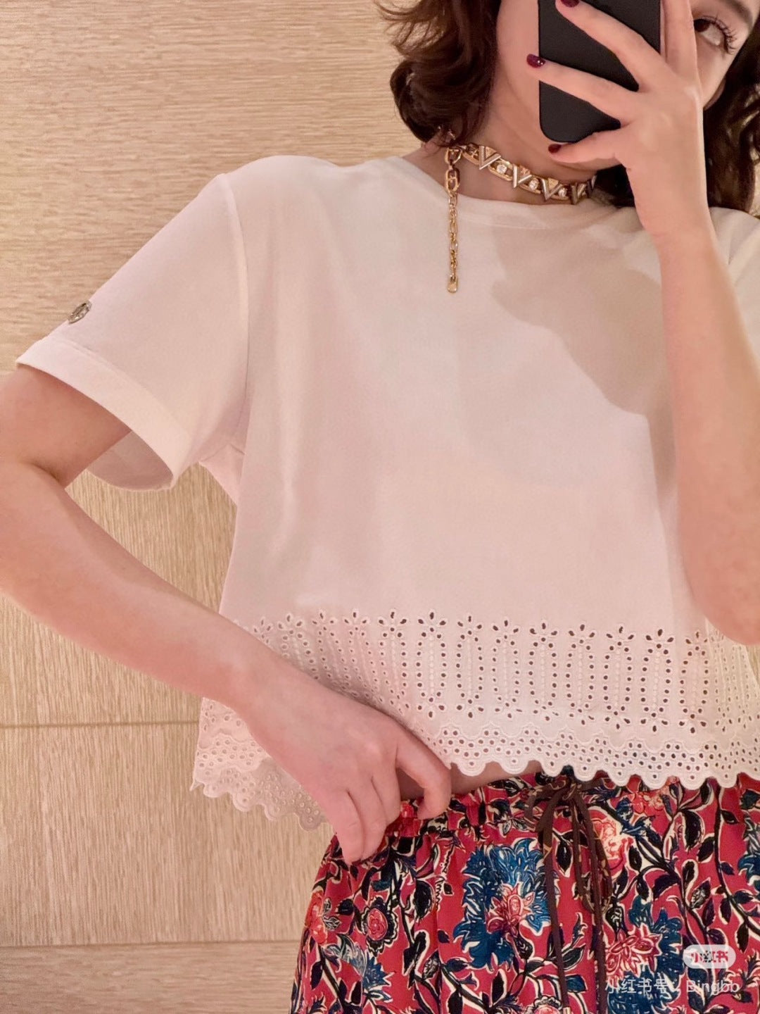 25ss embroidered t-shirt