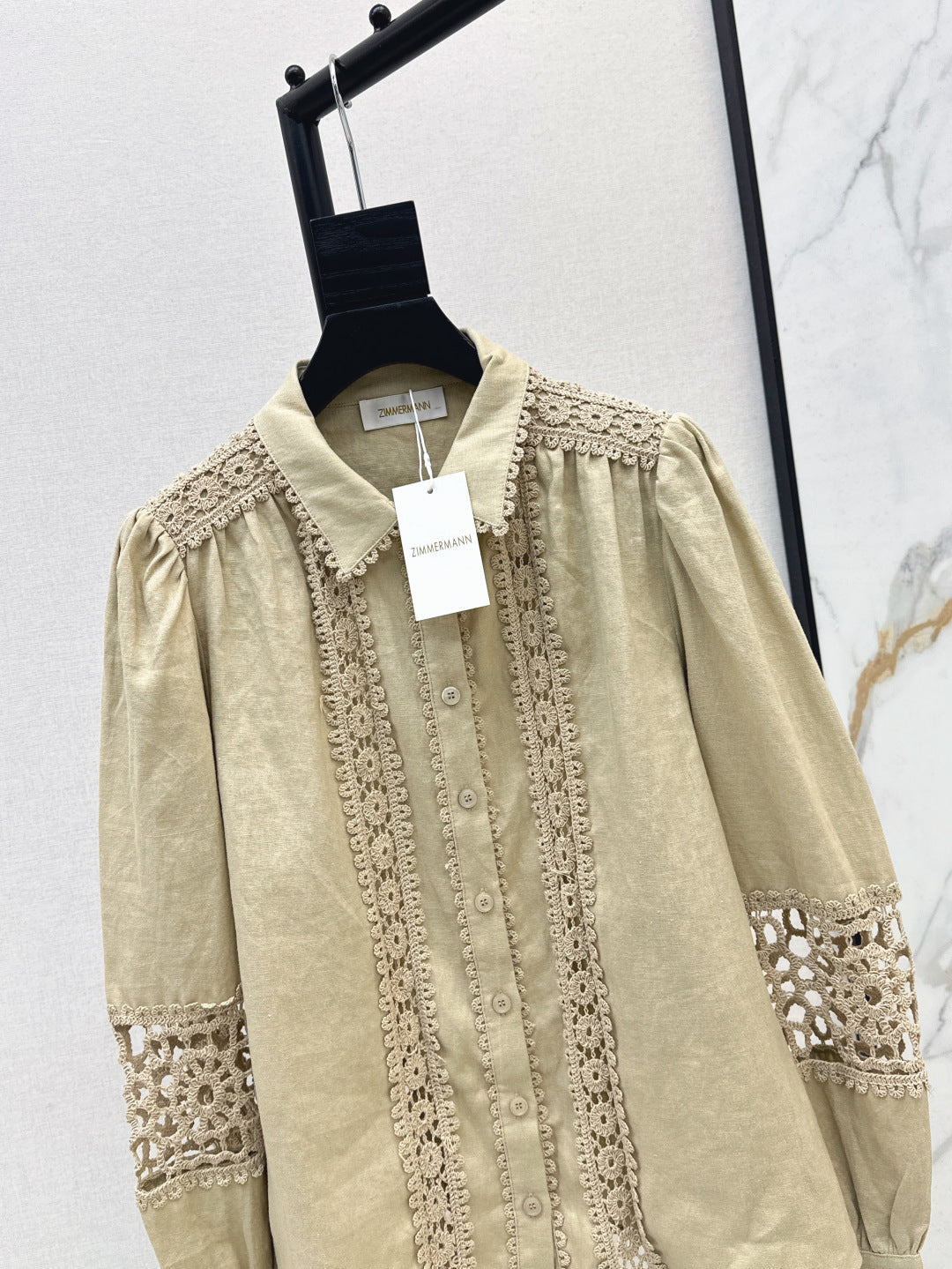 25ss Linen lace shirt