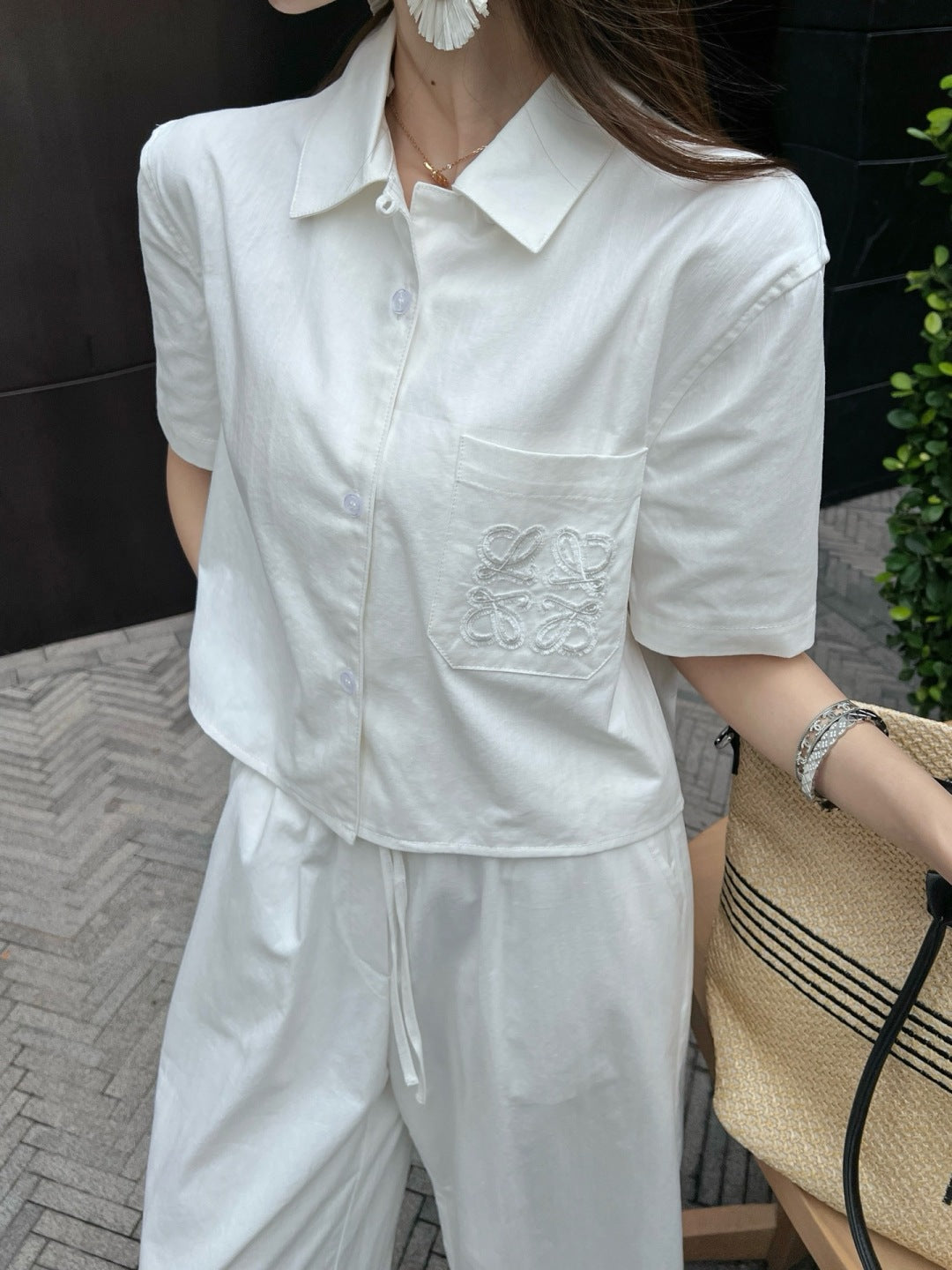 25ss embroidered shirt