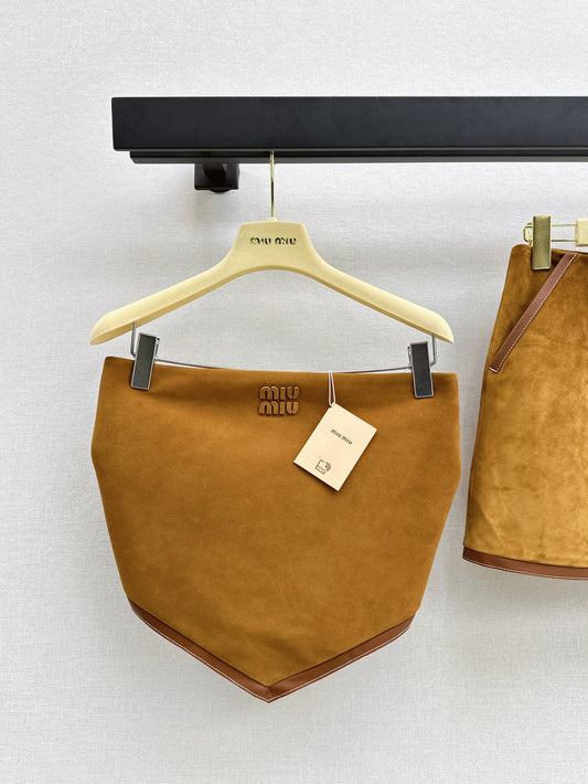 25ss suede tube top