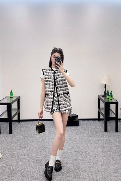 2025 new product Sequined vest
