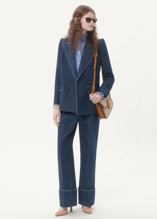 2025 new products Denim suit and trousers set