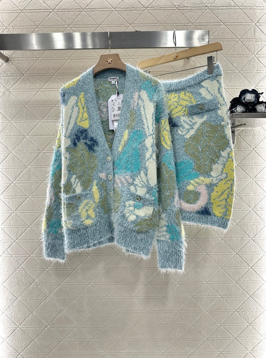 2025 new products Cardigan and skirt set