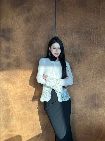 25fw lace cardigan