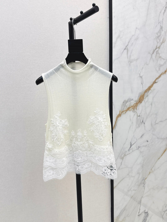 25fw lace knit vest