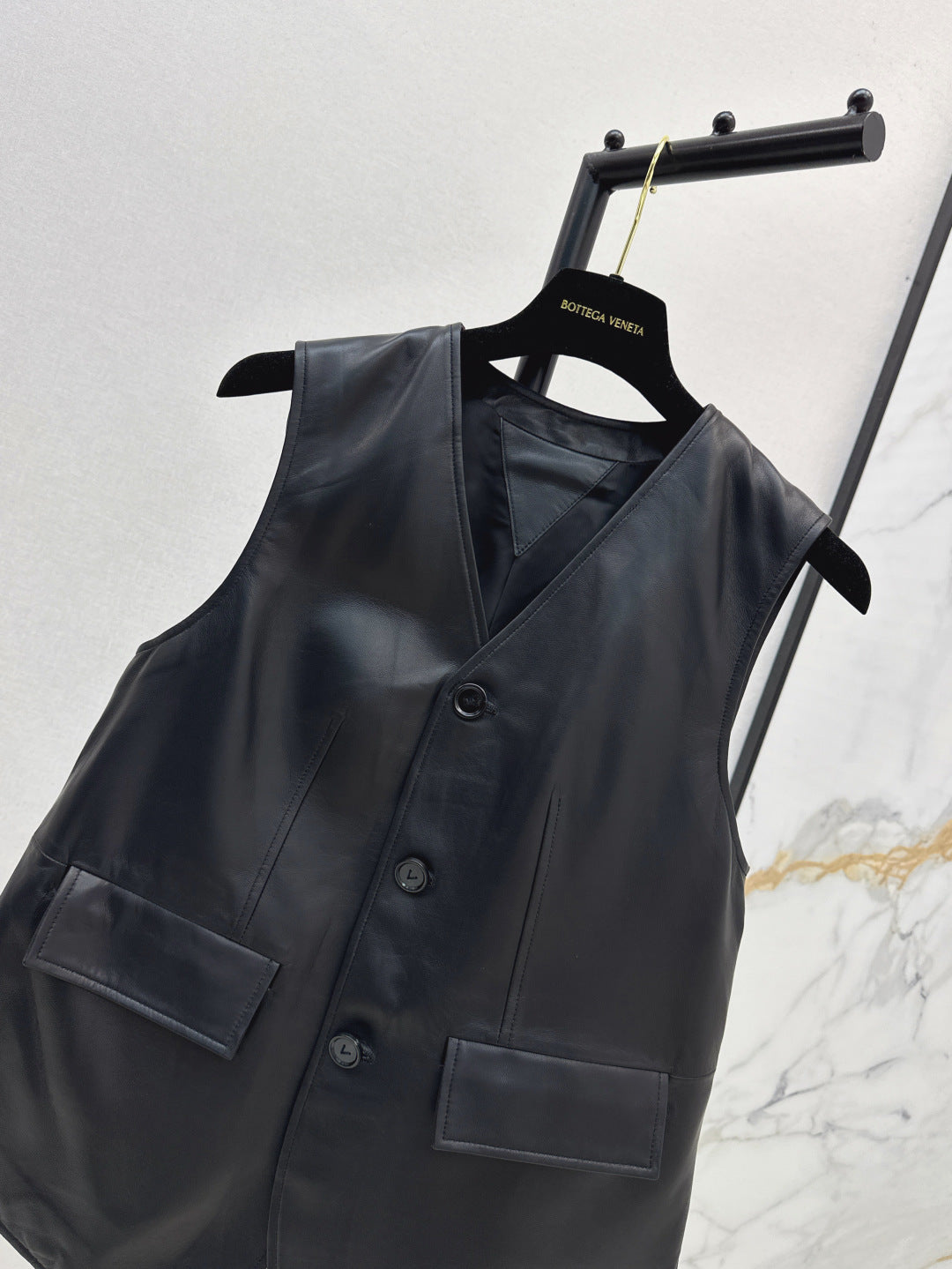 25ss leather vest