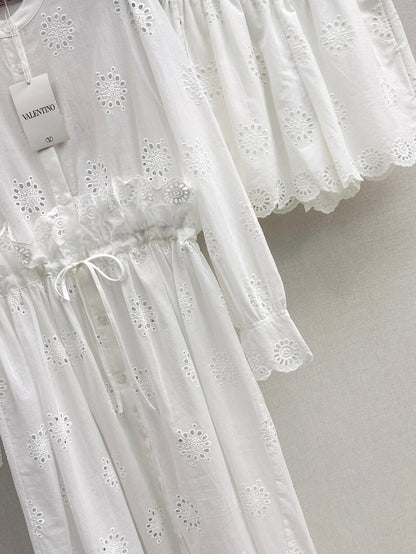 25ss embroidered dress set