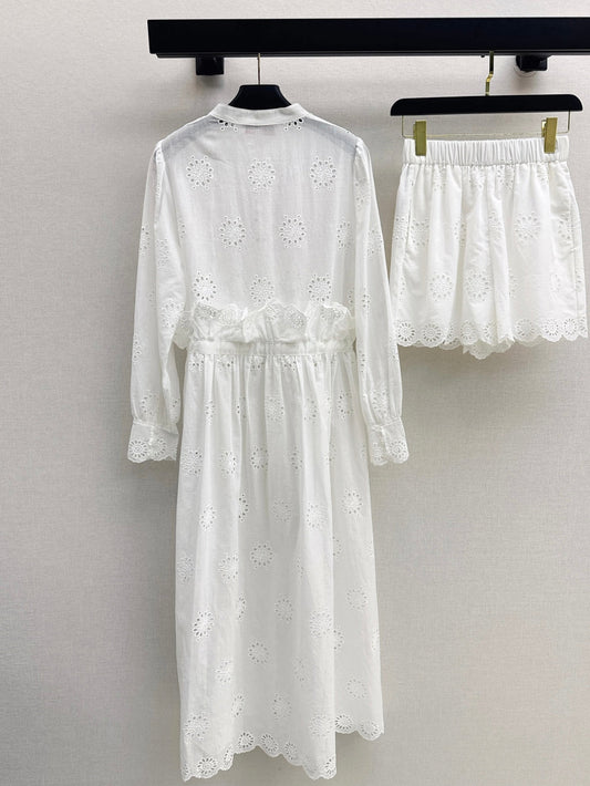 25ss embroidered dress set