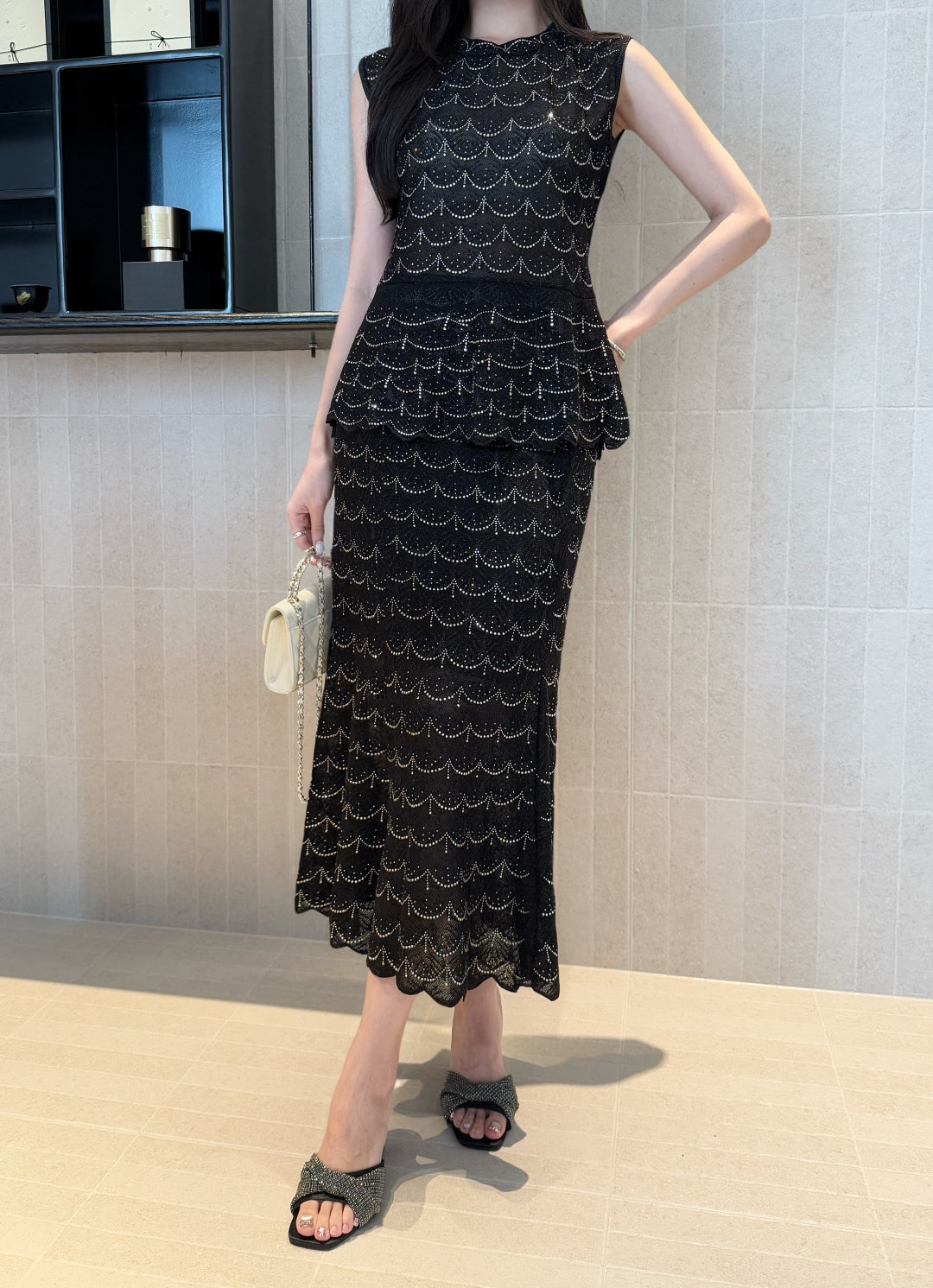 25ss beaded suit