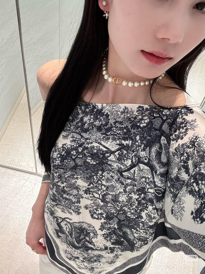25fw printed smock