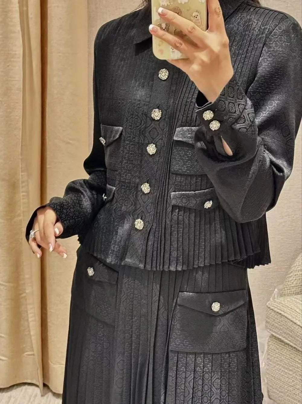25fw new pleated shirt pants skirt suit