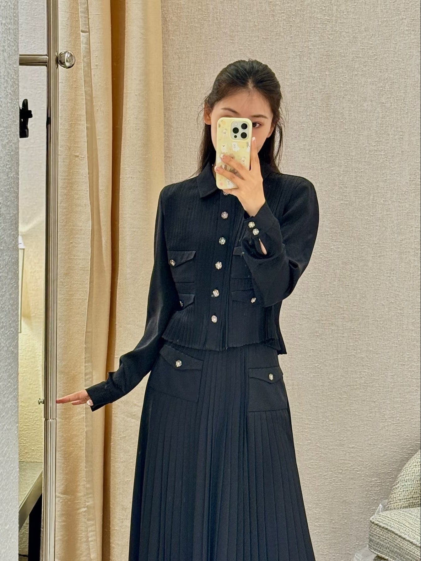 25fw new pleated shirt pants skirt suit