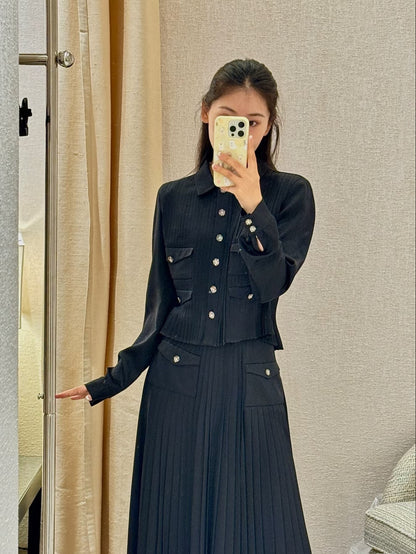 25fw new pleated shirt pants skirt suit