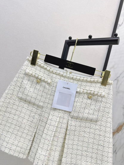 25fw new woven pleated skirt