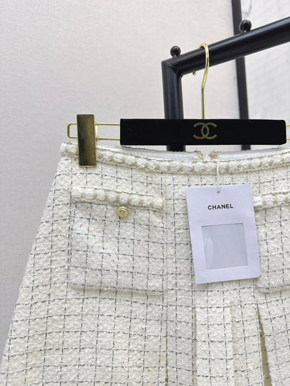 25fw new woven pleated skirt