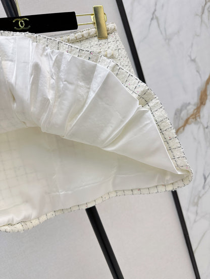 25fw new woven pleated skirt