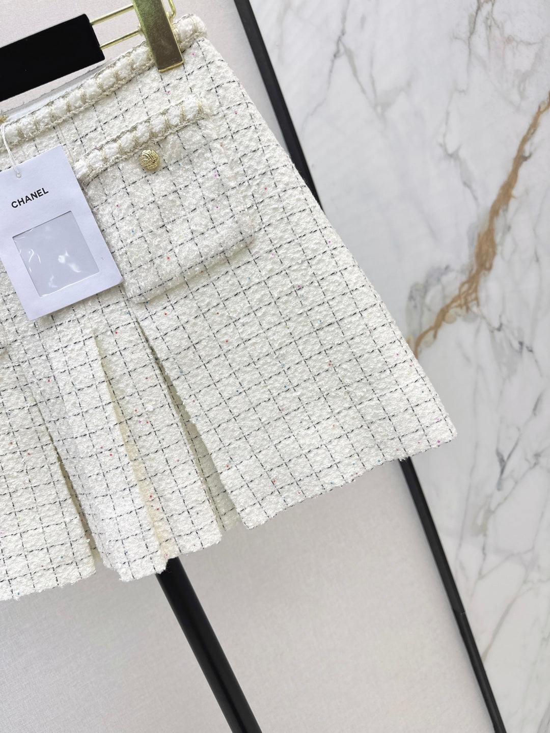 25fw new woven pleated skirt
